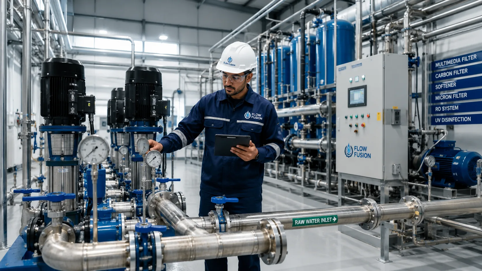Water treatment and pumping facility